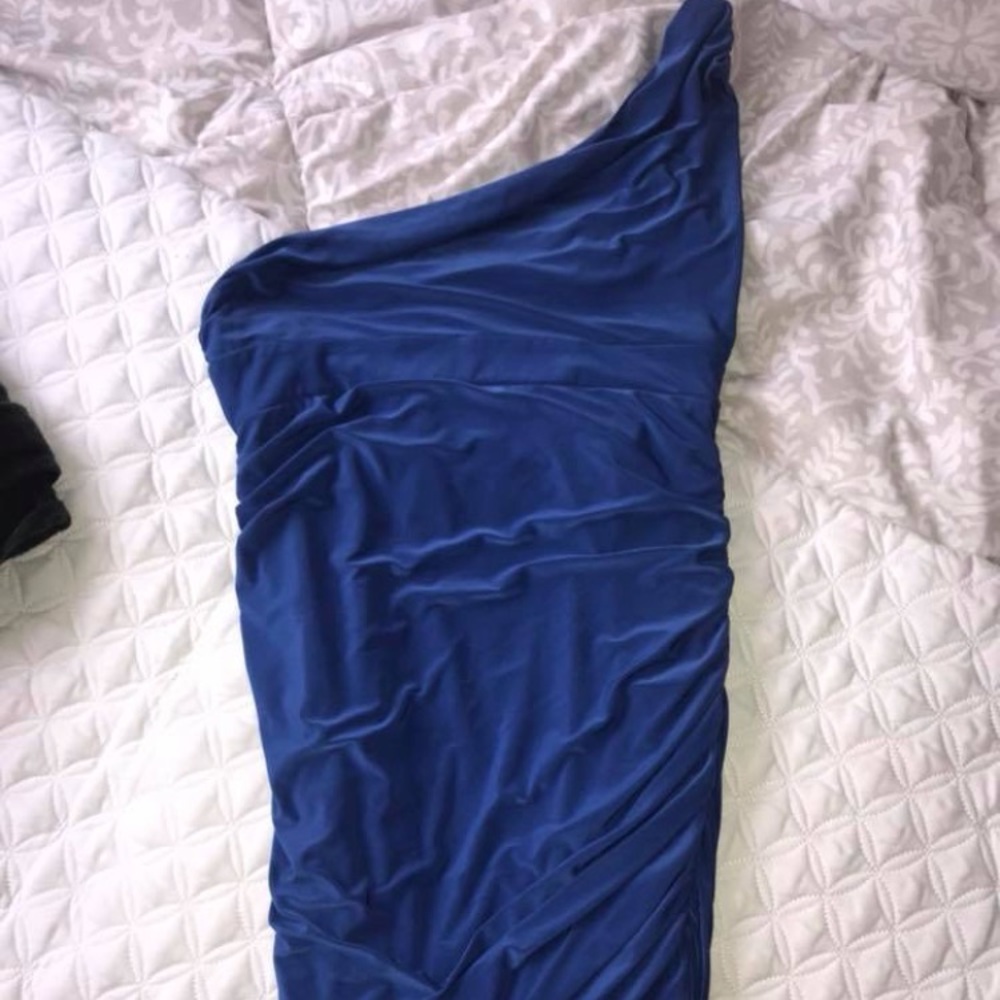 Royal Blue One Shoulder Dress